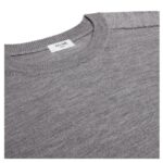 CELINE TRIOMPHE CREW NECK SWEATER IN WOOL MEDIUM GREY