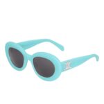 CELINE TRIOMPHE SKATE 01 SUNGLASSES IN ACETATE MILKY TURQUOISE