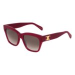 CELINE TRIOMPHE 09 SUNGLASSES IN ACETATE MILKY BURGUNDY