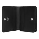 CELINE TRIOMPHE COMPACT WALLET IN SHINY CALFSKIN BLACK