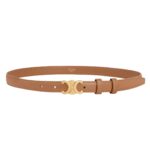 CELINE SMALL TRIOMPHE BELT IN TAURILLON LEATHER BRONZE