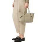 LORO PIANA SMALL GHIERA SHOPPER DRIED TARAGON