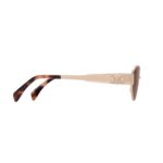 CELINE TRIOMPHE METAL 01 SUNGLASSES IN METAL ROSE GOLD-BROWN