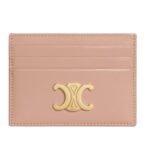 CELINE CARD HOLDER TRIOMPHE IN SHINY CALFSKIN BLACK-BLACK