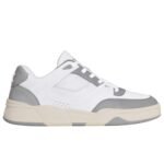 CELINE TRAINER CT 09 LOW LACE UP SNEAKER IN CALFSKIN AND MESH OPTIC WHITE-GREY