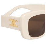 CELINE TRIOMPHE 04 SUNGLASSES IN ACETATE IVORY