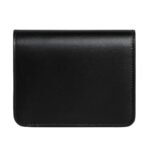 CELINE TRIOMPHE COMPACT WALLET IN SHINY CALFSKIN BLACK