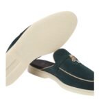 LORO PIANA CHARMS WALK BABOUCHE LOAFER EMERALD NOIRE