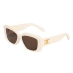 CELINE TRIOMPHE 04 SUNGLASSES IN ACETATE IVORY
