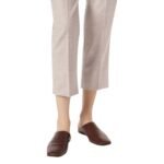 LORO PIANA ALBA FLAT MULE POWDER BROWN