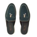 LORO PIANA CHARMS WALK BABOUCHE LOAFER EMERALD NOIRE