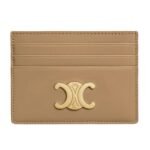 CELINE CARD HOLDER TRIOMPHE IN SHINY CALFSKIN RICE