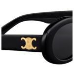 CELINE TRIOMPHE 01 SUNGLASSES IN ACETATE BLACK