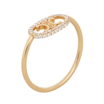CELINE MAILLON TRIOMPHE RING IN YELLOW GOLD AND DIAMONDS