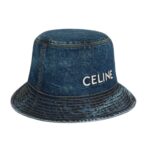 CELINE BUCKET HAT IN TRAIL WASH DENIM