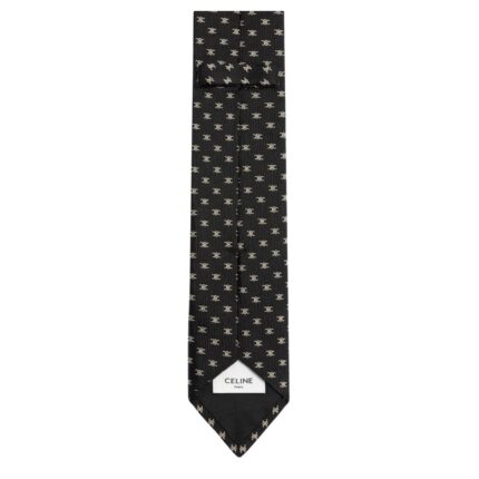 CELINE THIN TIE IN MINI TRIOMPHE SILK JACQUARD