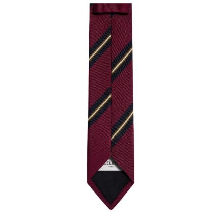 CELINE THIN TIE IN BLASON SILK JACQUARD