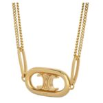 CELINE TRIOMPHE NECKLACE IN GOLD BRASS