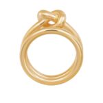 CELINE KNOT DOUBLE RING IN BRASS WITH GOLD FINISH