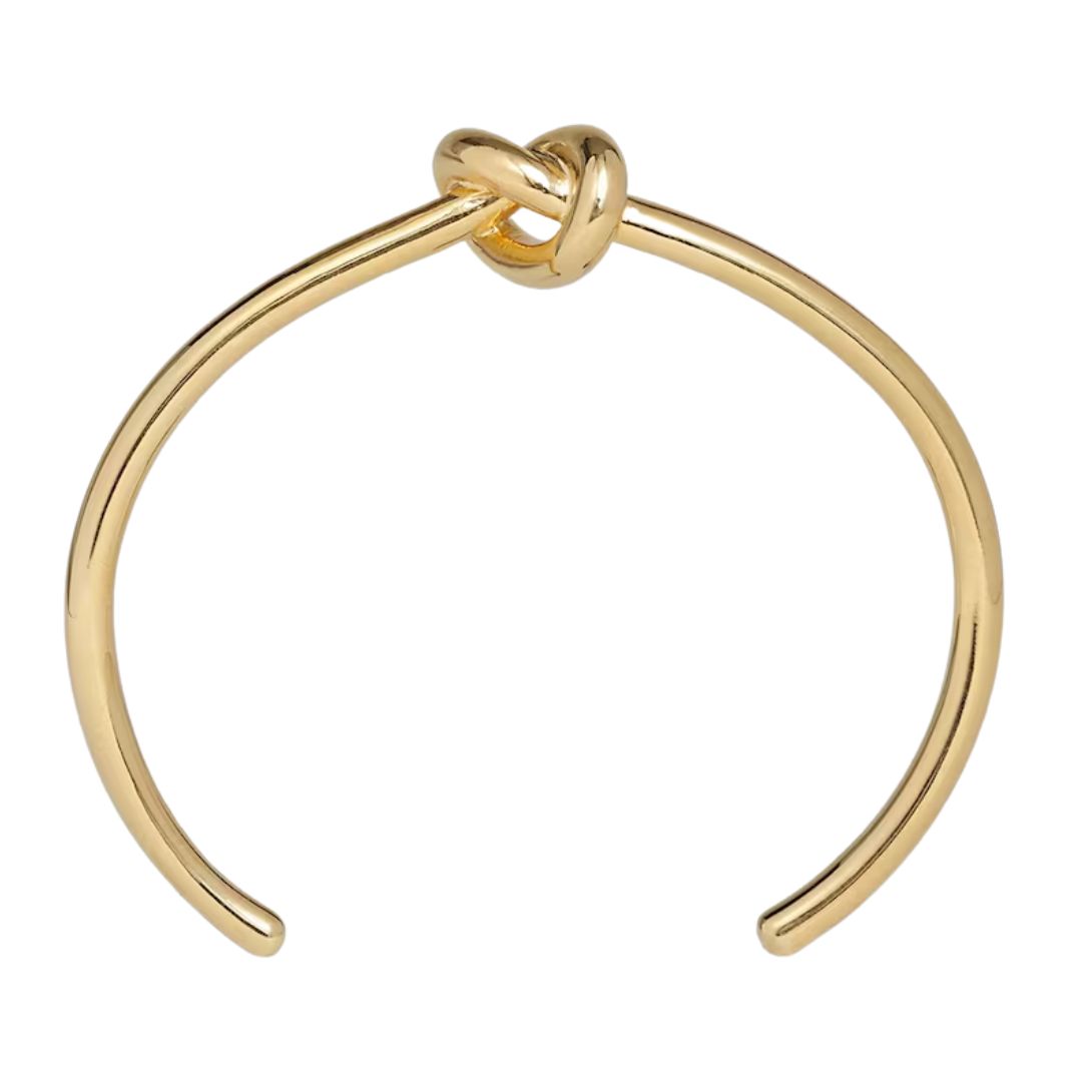 2 CELINE KNOT EXTRA THIN BRACELET IN BRASS WITH GOLD FINISH