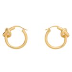 CELINE KNOT SMALL HOOPS IN BRASS WITH GOLD FINISH