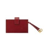 LORO PIANA EXTRA CARD HOLDER FROZEN REDCURRANT
