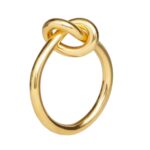 CELINE KNOT RING IN BRASS WITH GOLD FINISH