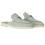 LORO PIANA CHARMS WALK BABOUCHE LOAFER EUCALYPTUS