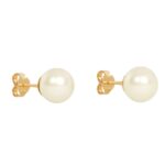 LES PERLES CELINE EARRINGS IN RESIN PEARLS AND BRASS WITH GOLD FINISH