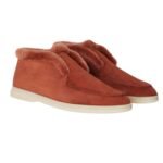 LORO PIANA OPEN WALK ANKLE BOOT TAWNY BARK