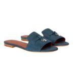 LORO PIANA SUMMER CHARMS SANDAL DENIM
