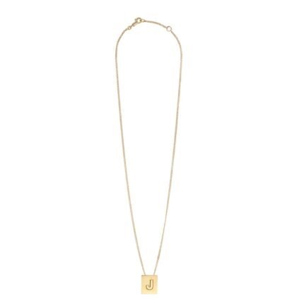 CELINE ALPHABET J NECKLACE IN BRASS WITH GOLD FINISH