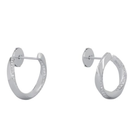 CELINE TORSION EARRINGS IN WHITE GOLD AND DIAMONDS