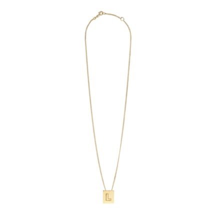 CELINE ALPHABET L NECKLACE IN BRASS WITH GOLD FINISH