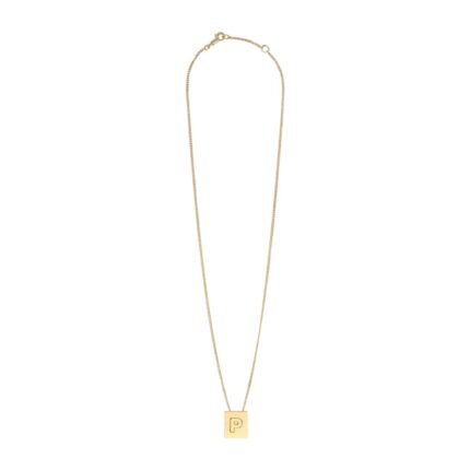 CELINE ALPHABET P NECKLACE IN BRASS WITH GOLD FINISH