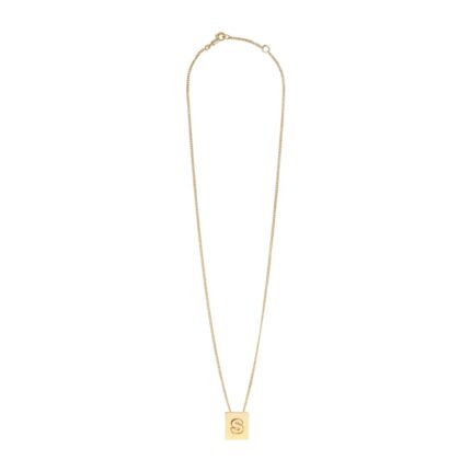 CELINE ALPHABET S NECKLACE IN BRASS WITH GOLD FINISH