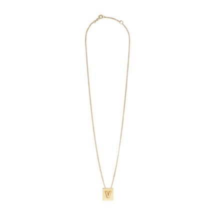 CELINE ALPHABET V NECKLACE IN BRASS WITH GOLD FINISH