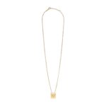 CELINE ALPHABET W NECKLACE IN BRASS WITH GOLD FINISH