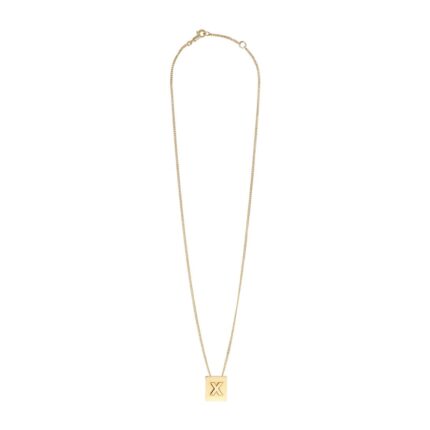 CELINE ALPHABET X NECKLACE IN BRASS WITH GOLD FINISH