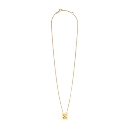 CELINE ALPHABET Z NECKLACE IN BRASS WITH GOLD FINISH