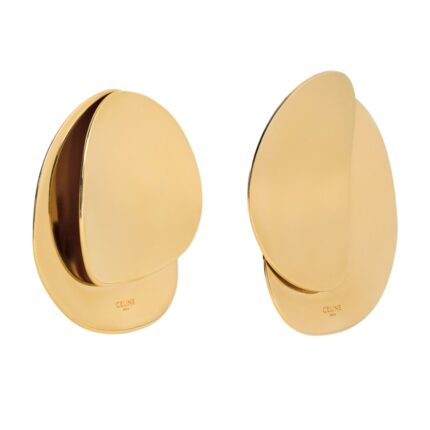 CELINE PETALE EARRINGS IN BRASS WITH GOLD FINISH