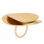 CELINE PETALE RING IN BRASS WITH GOLD FINISH
