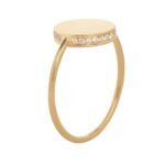 CELINE MEDAILLE RING IN YELLOW GOLD AND DIAMONDS