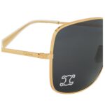 CELINE TRIOMPHE RHINESTONE 01 SUNGLASSES IN METAL WITH CRYSTALS GOLD-SMOKE