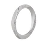 CELINE TORSION RING IN WHITE GOLD AND DIAMONDS