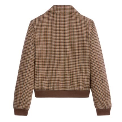 CELINE CHELSEA BLOUSON JACKET IN CHECK WOOL