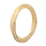 CELINE TORSION RING IN YELLOW GOLD AND DIAMONDS