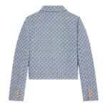 CELINE TRUCKER JACKET IN MONOGRAM CHAMBRAY COTTON