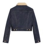 CELINE TRUCKER SHERPA JACKET IN RAW WASH DENIM