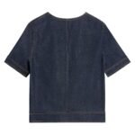 CELINE CROPPED JACKET IN RAW WASH DENIM